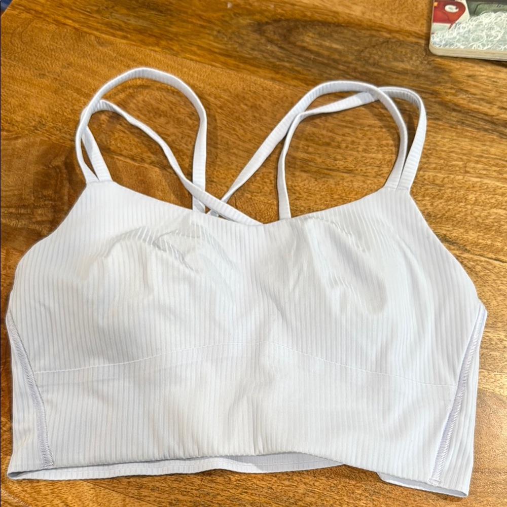 LULULEMON Women's Strappy White sports bra, LIKE A CLOUD